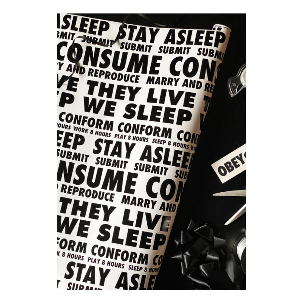 TRICK OR TREAT THEY LIVE CONFORM SUBMIT HORROR MOVIE GIFT WRAPPING PAPER ROLL
